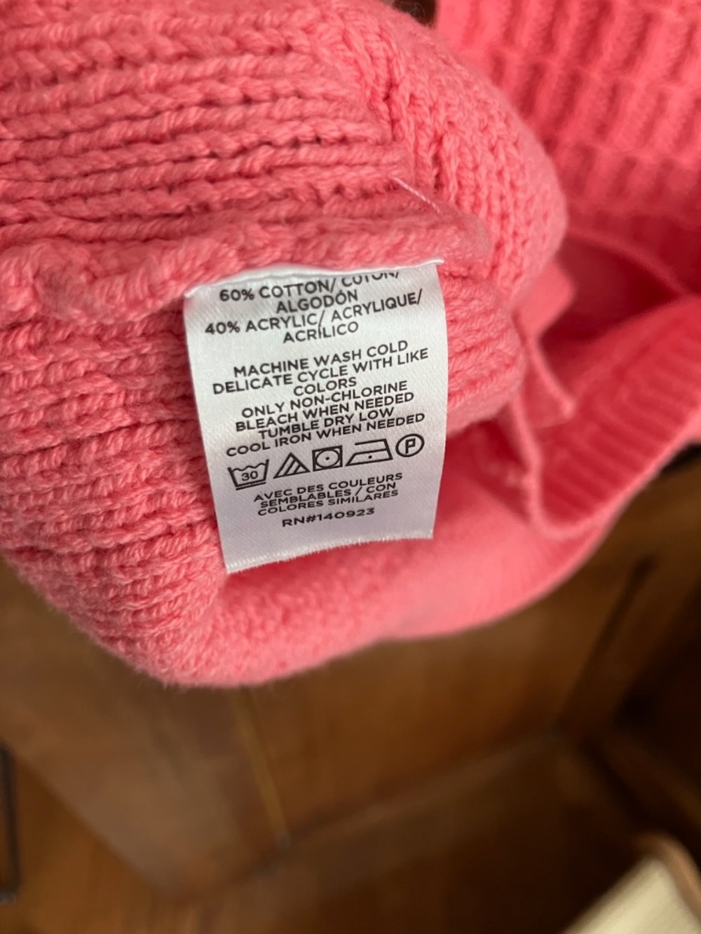 Ann Taylor | Tweedy Sweater Jacket | Bright Guava | XS - Picture 6 of 6
